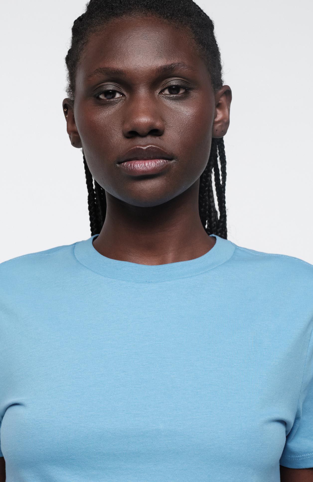 Organic Basics True regular t-shirt blauw bio katoen vrouw | Sophie Stone