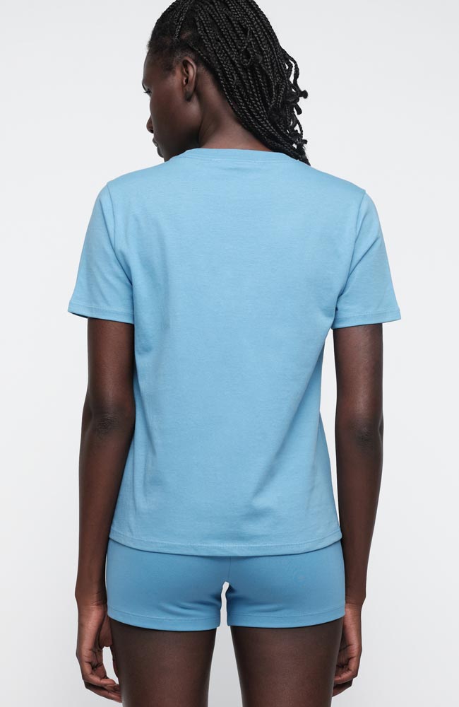 Organic Basics True regular t-shirt blauw biologisch katoen voor vrouwen | Sophie Stone