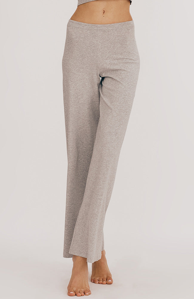 Organic Basics Core Sport straight pants grijs van bio katoen voor dames | Sophie Stone