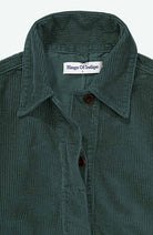 Kings of Indigo Ota cord jasje dark green 100% biologisch katoen voor dames | Sophie Stone