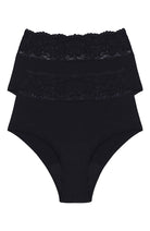 Underprotection 2-pack hipster menstrual panties made from GOTS-certified organic cotton, among other materials, for women | Sophie Stone