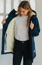 TWOTHIRDS Pinta winter coat blue recycled material | Sophie Stone