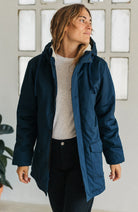 TWOTHIRDS Pinta winter coat blue recycled material for women | Sophie Stone