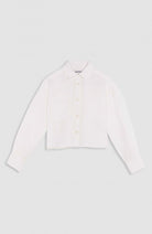 King of Indigo Quinn blouse in white organic cotton for women | Sophie Stone