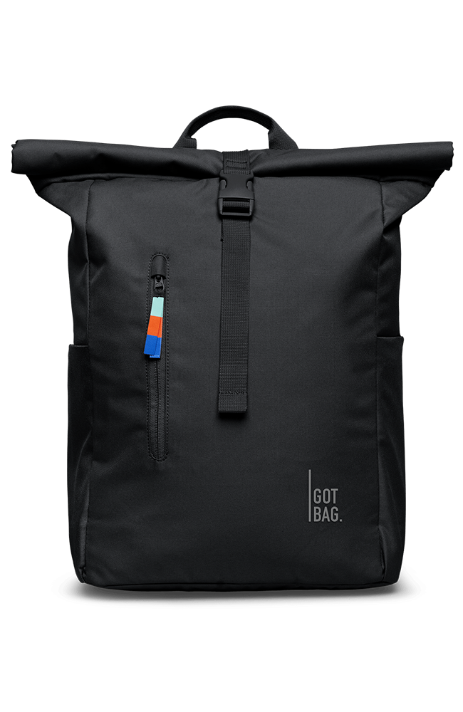 GOT BAG Rolltop easy rugzak zwart van oceaan plastic uniseks | Sophie Stone