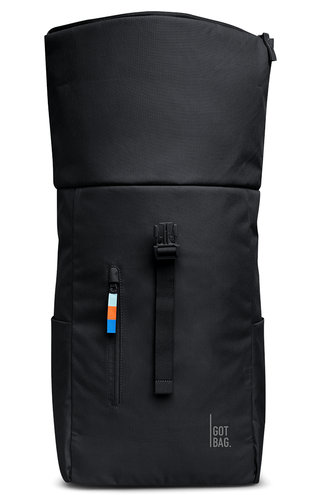 GOT BAG Rolltop easy rugzak zwart van oceaan plastic unisex | Sophie Stone