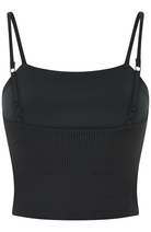 Girlfriend Collective rib cami top RPET black ladies | Sophie Stone
