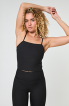 Girlfriend Collective rib sports bra RPET black ladies | Sophie Stone