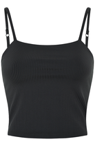 Girlfriend Collective rib sports bra RPET black ladies | Sophie Stone