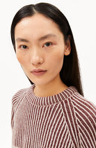 ARMEDANGELS Rib trui velvet red oat van o.a. bio katoen en wol voor dames | Sophie Stone