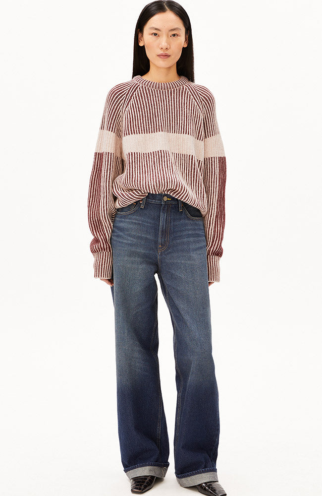 ARMEDANGELS Rib trui velvet red oat van o.a. bio katoen vrouw | Sophie Stone