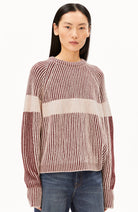 ARMEDANGELS Rib trui velvet red oat van o.a. bio katoen voor vrouw | Sophie Stone