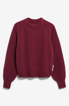 ARMEDANGELS Rib gebreide trui rood dames | Sophie Stone