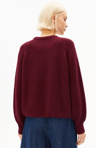 ARMEDANGELS Rib gebreide trui velvet red vrouw | Sophie Stone