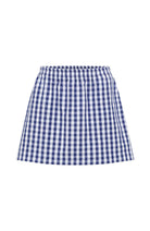 Lanius rok vichy ruit blauw wit gemaakt van biologisch katoen voor vrouwen | Sophie Stone