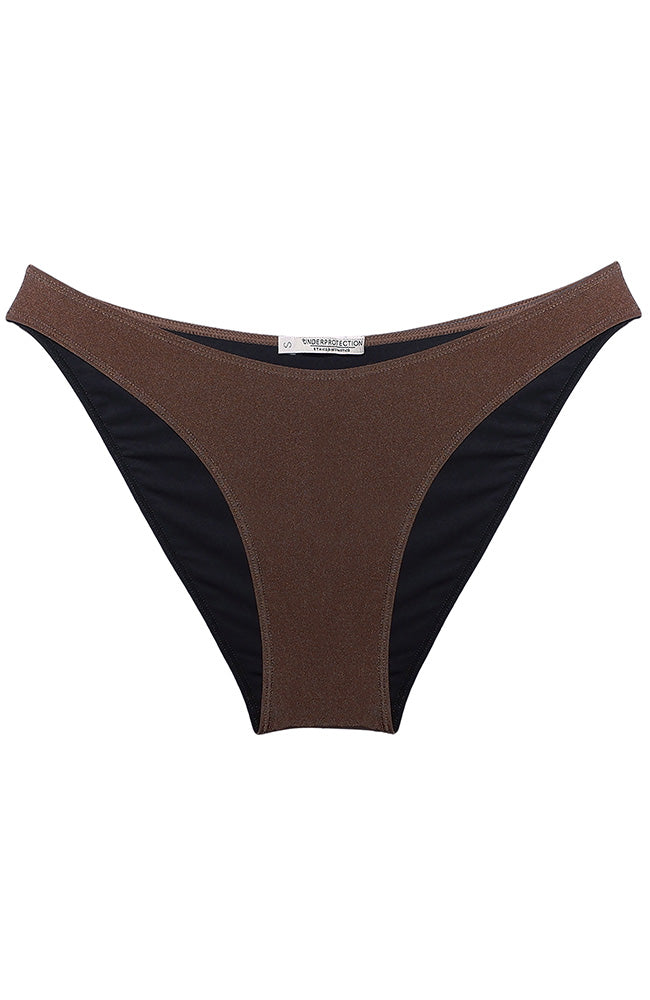 Underprotection Roseup Bikini Broekje bruin gerecycled polyester | Sophie Stone 