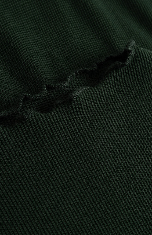 Dedicated Ryd rib top groen van bio katoen vrouw | Sophie Stone