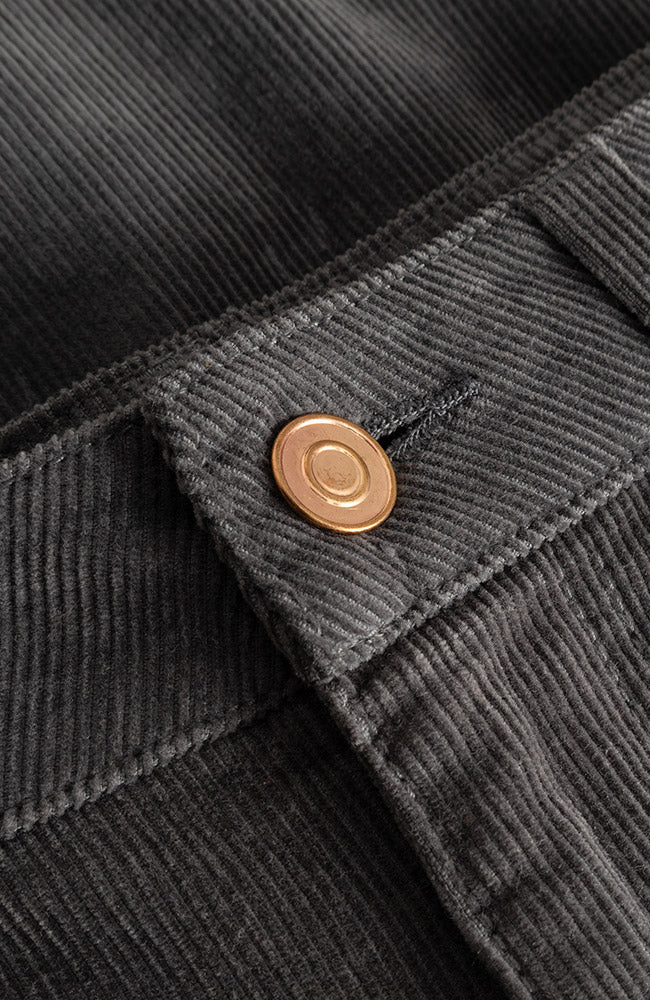 Dedicated Ryda pants corduroy grijs van GOTS 100% bio katoen dames | Sophie Stone