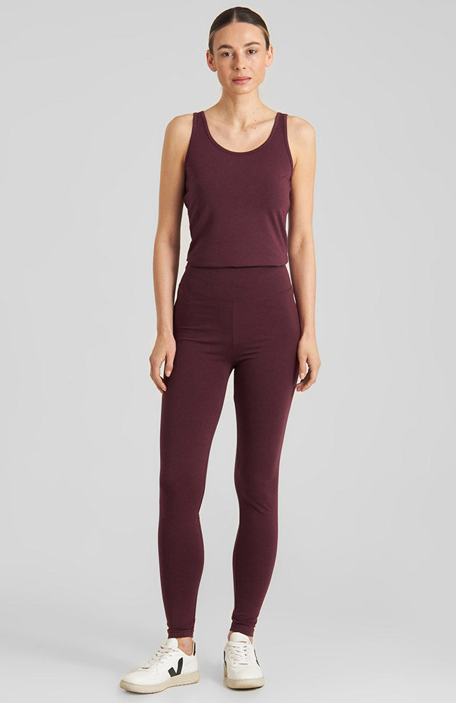 Dedicated Sanna legging rood van bio katoen dames | Sophie Stone