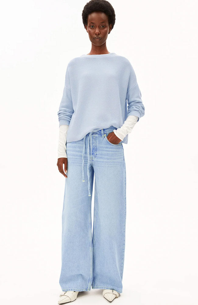 ARMEDANGELS Merinaa trui mistblue bio katoen dames | Sophie Stone