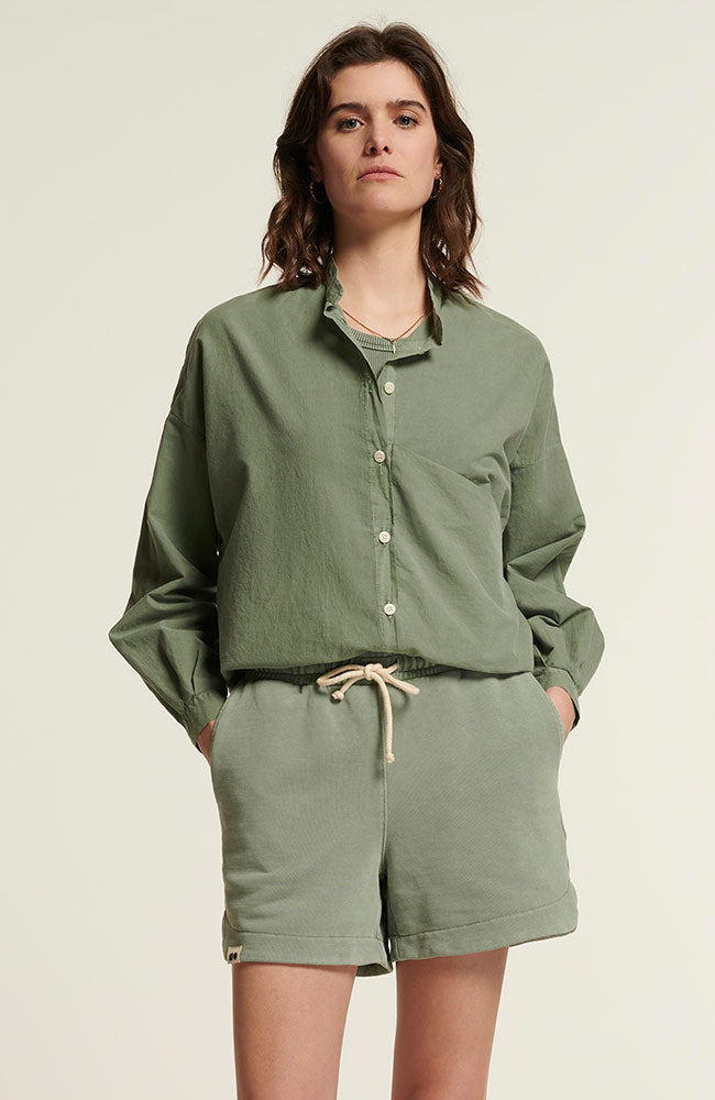 NEW OPTIMIST Scia blouse salvia groen van biologisch katoen | Sophie Stone