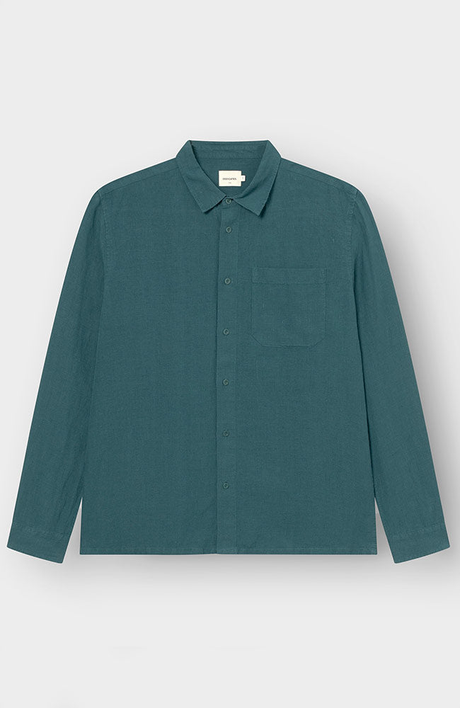 Dedicated Rute Linen Shirt, Green, Men's | Sophie Stone