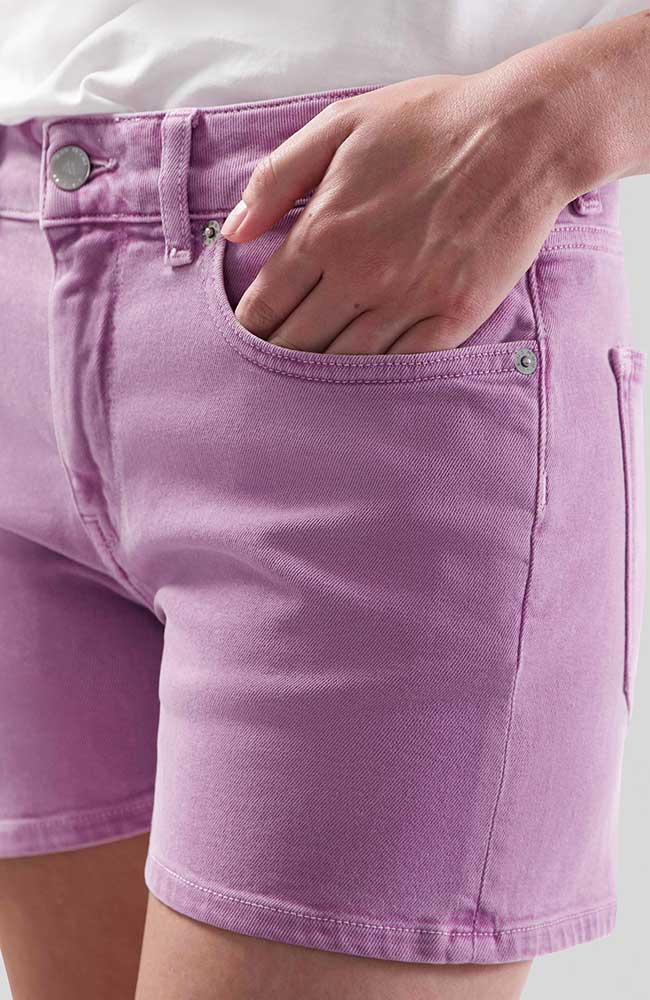 MUD jeans Shorty jeans cool pink van katoen | Sophie Stone
