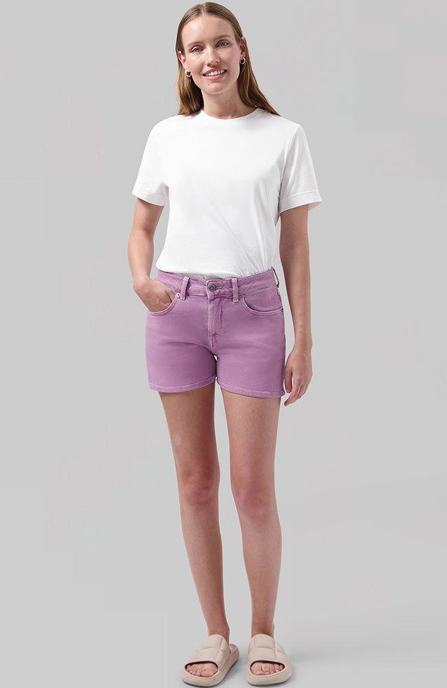 MUD jeans Shorty jeans cool pink van katoen mix dames | Sophie Stone