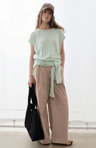 ARMEDANGELS Slub Stripe Grün Schaumstoff aus Bio-Baumwolle für Damen | Sophie Stone