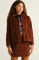 Dedicated Stiby jack corduroy bruin van 100% GOTS bio katoen dames | Sophie Stone