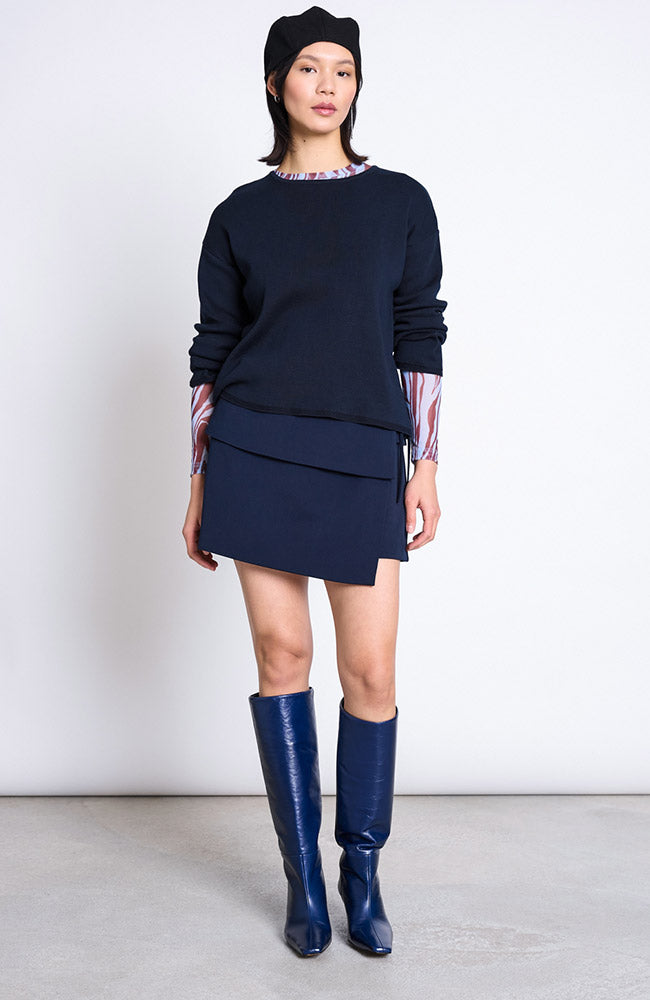 JAN N JUNE trui Williamsburg blauw 100% GOTS biologisch katoen voor dames | Sophie Stone 