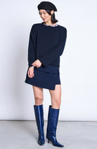 JAN N JUNE trui Williamsburg blauw 100% GOTS bio katoen vrouw | Sophie Stone 