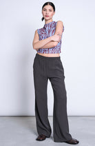 JAN N JUNE Hava Crinkle Pants, Mud, Lyocell (TENCEL™) for Women | Sophie Stone 