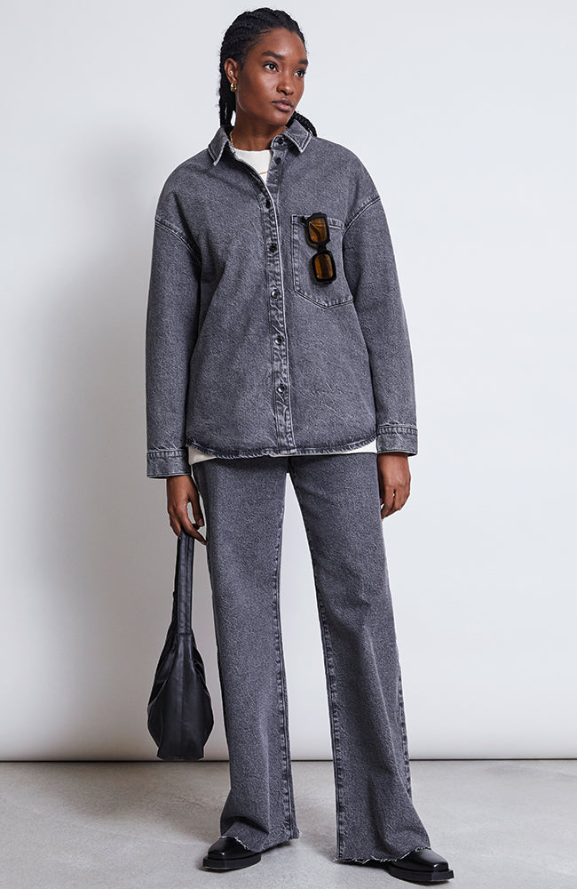 JAN 'N JUNE Solace denim shirt gray | Sophie Stone