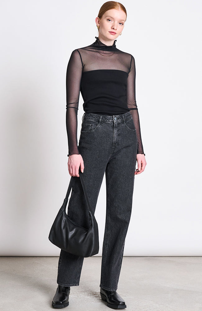 JAN 'N JUNE Pluie turtleneck mesh in recycled material for women | Sophie Stone