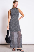 JAN 'N JUNE Culex Maxi Dress in Zebra Print, Made from Recycled Polyester, for Women | Sophie Stone 