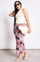 JAN–JUNE Smuk Maxi Skirt, Wild Bloom, Recycled Polyester, Women's | Sophie Stone