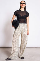 JAN–JUNE Origan Women's Organic Cotton Pants with Dalmatian Dots | Sophie Stone 