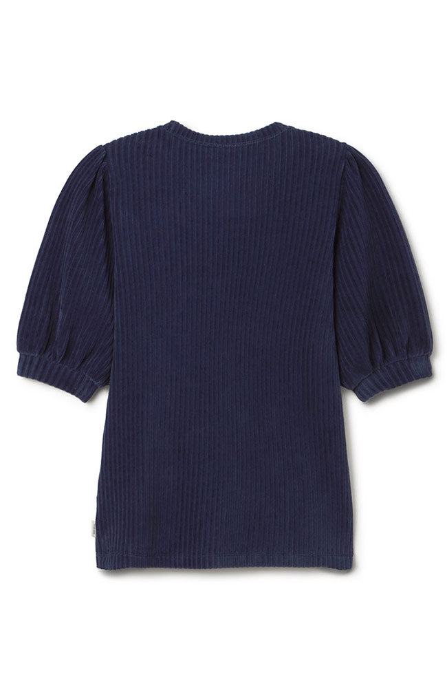 TWOTHIRDS Horst velvet shirt blauw van o.a. 76% bio katoen dames | Sophie Stone