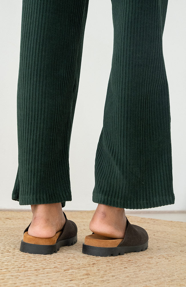 TWOTHIRDS Abruka broek dark green van o.a. 76% bio katoen dames | Sophie Stone