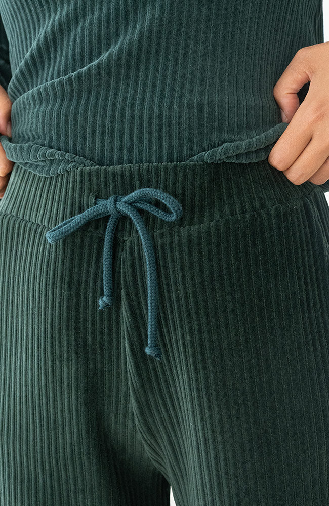 TWOTHIRDS Abruka broek dark green van o.a. 76% bio katoen dames | Sophie Stone