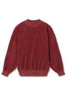 TWOTHIRDS Binz velvet sweater wine 100% biologisch katoen vrouw | Sophie Stone