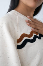 TWOTHIRDS fassol sweater ecru neps 100% biologisch katoen dames | Sophie Stone