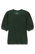 TWOTHIRDS Horst velvet shirt dark green van o.a. 76% biologisch katoen dames | Sophie Stone