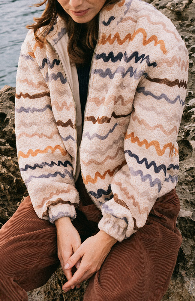 TWOTHIRDS Keem printed jasje 100% gerecycled polyester dames | Sophie Stone