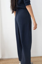 TWOTHIRDS Maipo broek navy stripes van o.a. 48% bio katoen dames | Sophie Stone