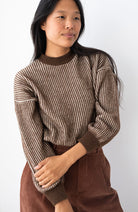 TWOTHIRDS Murvagh trui bruin van o.a. 45% wol dames | Sophie Stone