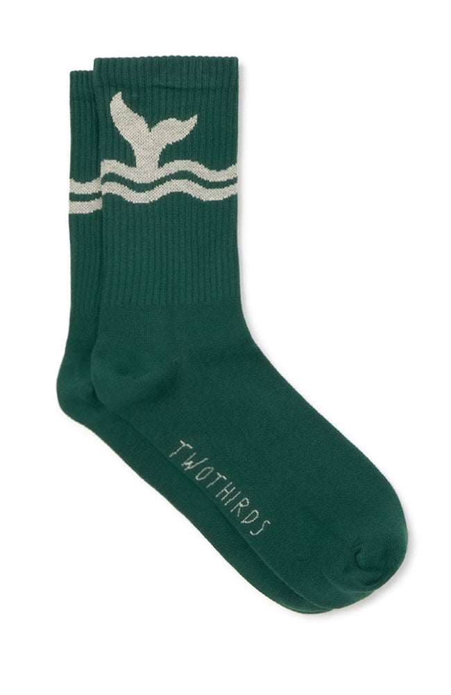 TWOTHIRDS Rolas sok dark green van o.a. 63%bio katoen uniseks | Sophie Stone