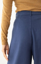 TWOTHIRDS Sandhamn broek naval blue 100% bio katoen dames | Sophie Stone