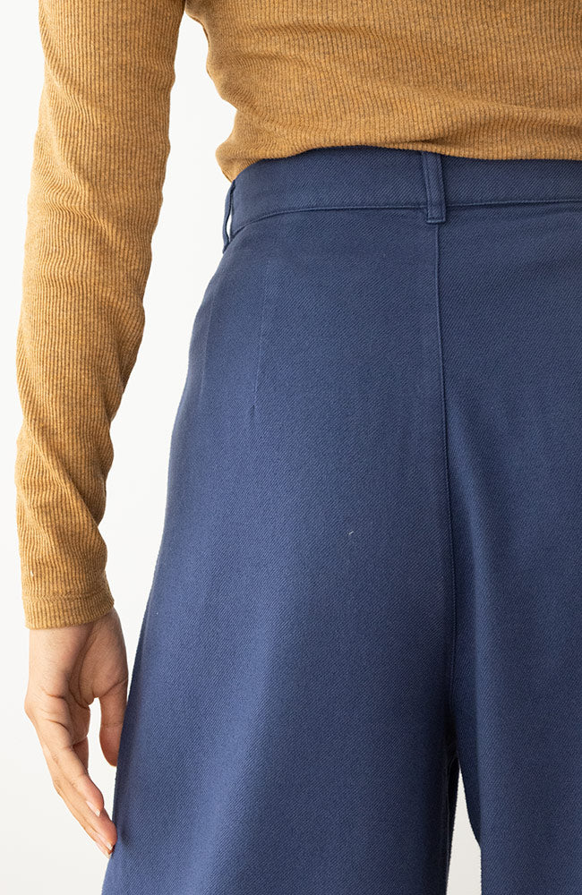 TWOTHIRDS Sandhamn broek naval blue 100% bio katoen dames | Sophie Stone